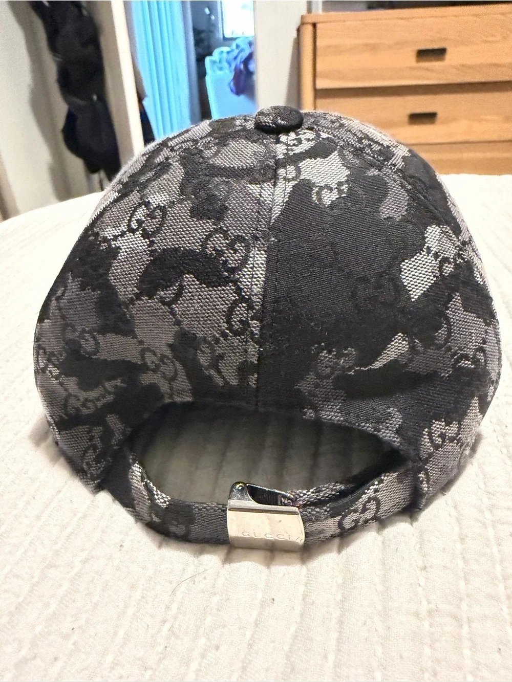 Gucci GG marbled canvas baseball hat size medium authentic